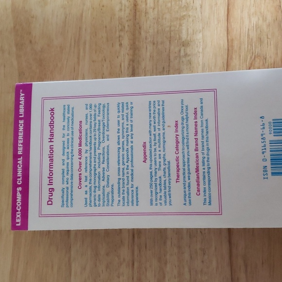 Lexi-comp clinical Drug Information Handbook 1998-1999 - Picture 2 of 4